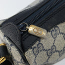 GUCCI GG Supreme Sherry Line Bag PVC Navy Gold Red 89 02 018 Auth bs33770-10