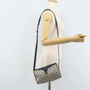 GUCCI GG Supreme Sherry Line Bag PVC Navy Gold Red 89 02 018 Auth bs33770-21