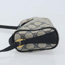 GUCCI GG Supreme Sherry Line Bag PVC Navy Gold Red 89 02 018 Auth bs33770-4