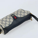 GUCCI GG Supreme Sherry Line Bag PVC Navy Gold Red 89 02 018 Auth bs33770-6