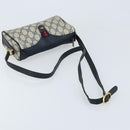 GUCCI GG Supreme Sherry Line Bag PVC Navy Gold Red 89 02 018 Auth bs33770-7