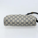 GUCCI GG Supreme Sherry Line Bag PVC Navy Gold Red 89 02 018 Auth bs33770-5