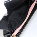 Miu Miu Lange Geldbörse Leder Schwarz Gold Auth bs33771-20