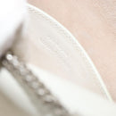 SAINT LAURENT Chain Shoulder Bag Leather White Silver Auth bs33774-12