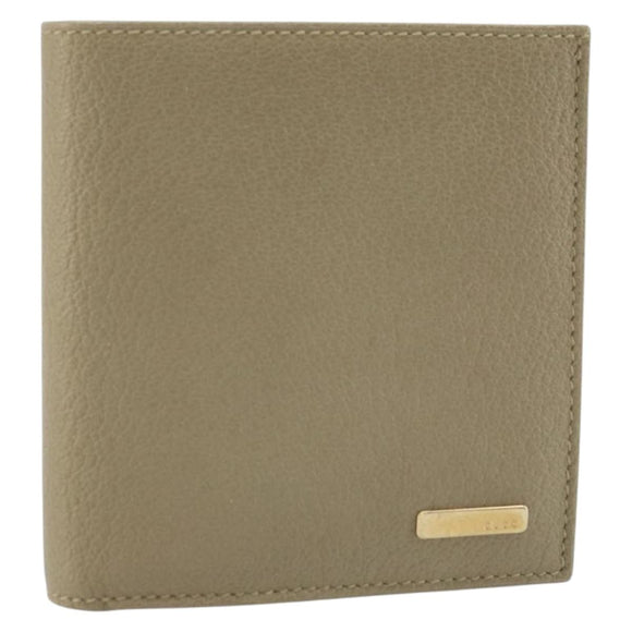 GUCCI Wallet Leather Beige Gold 034 4276 0781 0 Auth bs33775