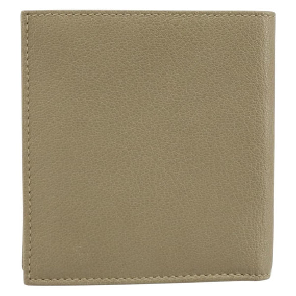 GUCCI Wallet Leather Beige Gold 034 4276 0781 0 Auth bs33775