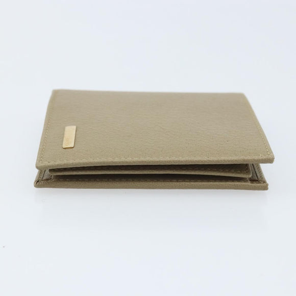 GUCCI Wallet Leather Beige Gold 034 4276 0781 0 Auth bs33775