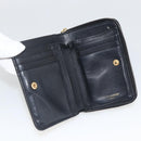 SAINT LAURENT Wallet Leather Black Gold Auth bs33776-9