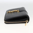 SAINT LAURENT Wallet Leather Black Gold Auth bs33776-4