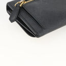 PRADA Long Wallet Safiano leather Black Gold Auth bs33777-11