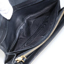 PRADA Long Wallet Safiano leather Black Gold Auth bs33777-16