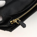 PRADA Long Wallet Safiano leather Black Gold Auth bs33777-18