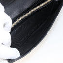 PRADA Long Wallet Safiano leather Black Gold Auth bs33777-20