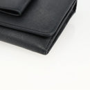 PRADA Long Wallet Safiano leather Black Gold Auth bs33777-8