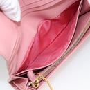 PRADA Long Wallet Safiano leather Pink Gold Auth bs33779-19