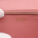 PRADA Long Wallet Safiano leather Pink Gold Auth bs33779-22