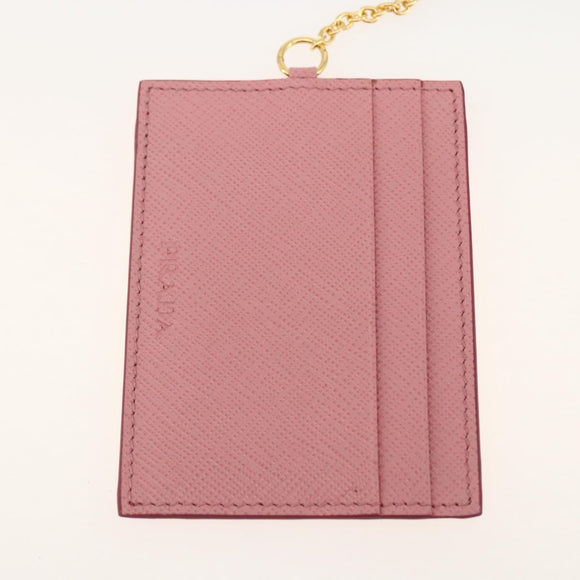 PRADA Long Wallet Safiano leather Pink Gold Auth bs33779
