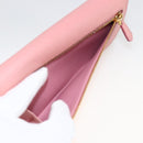 PRADA Long Wallet Safiano leather Pink Gold Auth bs33779-25