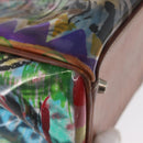 PRADA Tote Bag Vinyl Multicolor Silver Auth bs33781-8