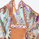 PRADA Tote Bag Vinyl Multicolor Silver Auth bs33781-20