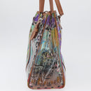 PRADA Tote Bag Vinyl Multicolor Silver Auth bs33781-3