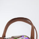 PRADA Tote Bag Vinyl Multicolor Silver Auth bs33781-14