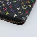 LOUIS VUITTON Monogram Multicolor Zippy Wallet Black M60243 LV Auth bs33783-16