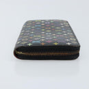 LOUIS VUITTON Monogram Multicolor Zippy Wallet Black M60243 LV Auth bs33783-3