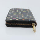 LOUIS VUITTON Monogram Multicolor Zippy Wallet Black M60243 LV Auth bs33783-4