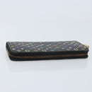 LOUIS VUITTON Monogram Multicolor Zippy Wallet Black M60243 LV Auth bs33783-5
