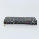 LOUIS VUITTON Monogram Multicolor Zippy Wallet Black M60243 LV Auth bs33783-6