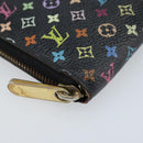 LOUIS VUITTON Monogram Multicolor Zippy Wallet Black M60243 LV Auth bs33783-14