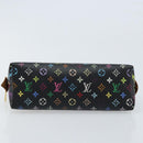 LOUIS VUITTON Multicolor Pochette Cosmetic Pouch Black M47355 LV Auth bs33786-6