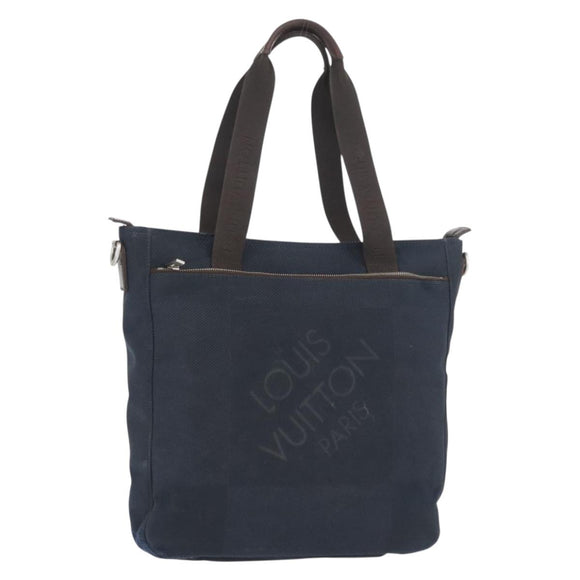 LOUIS VUITTON Damier Geant John Gruer Tragetasche Navy N48089 LV Auth bs33788