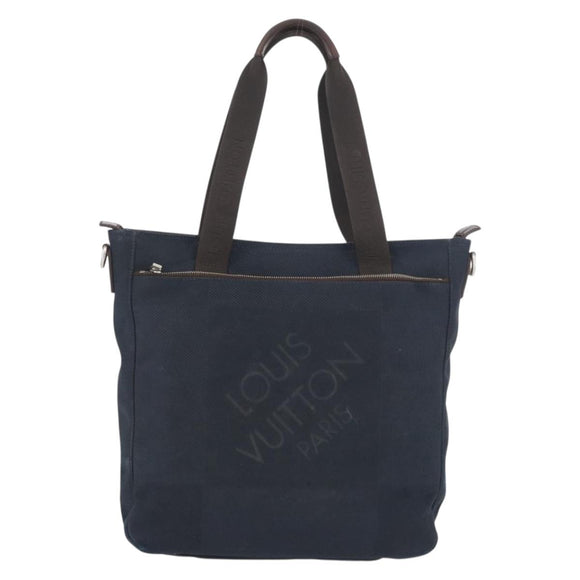 LOUIS VUITTON Damier Geant John Gruer Tragetasche Navy N48089 LV Auth bs33788