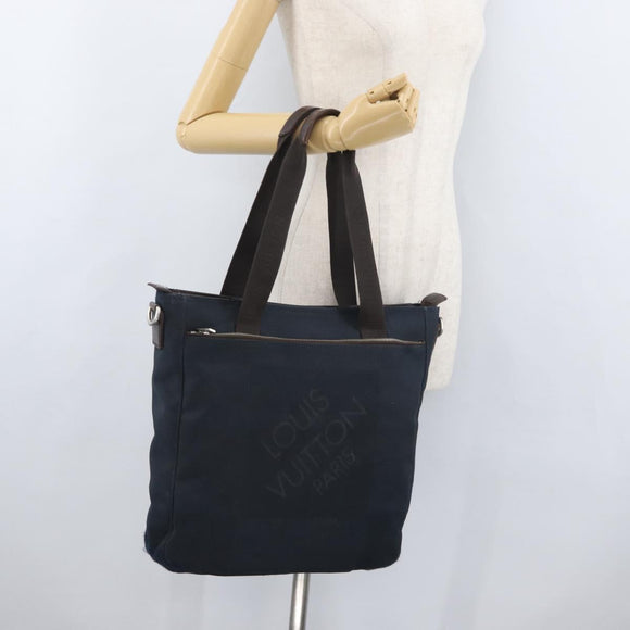 LOUIS VUITTON Damier Geant John Gruer Tragetasche Navy N48089 LV Auth bs33788
