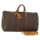 LOUIS VUITTON Monogram Keepall Bandouliere 55 Boston Bag M41414 LV Auth bs33789-1