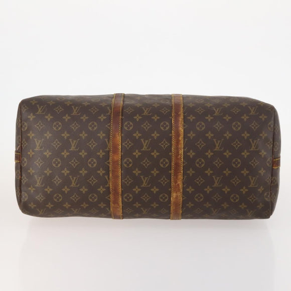 LOUIS VUITTON Monogram Keepall Bandouliere 55 Boston Bag M41414 LV Auth bs33789