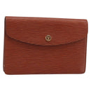 LOUIS VUITTON Epi Montaigne 23 Clutch Bag Brown M52663 LV Auth bs33790-1