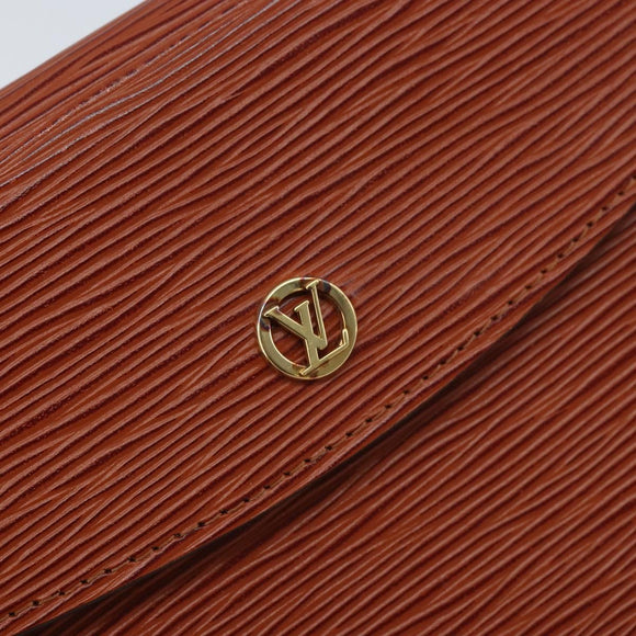 LOUIS VUITTON Epi Montaigne 23 Clutch Bag Brown M52663 LV Auth bs33790