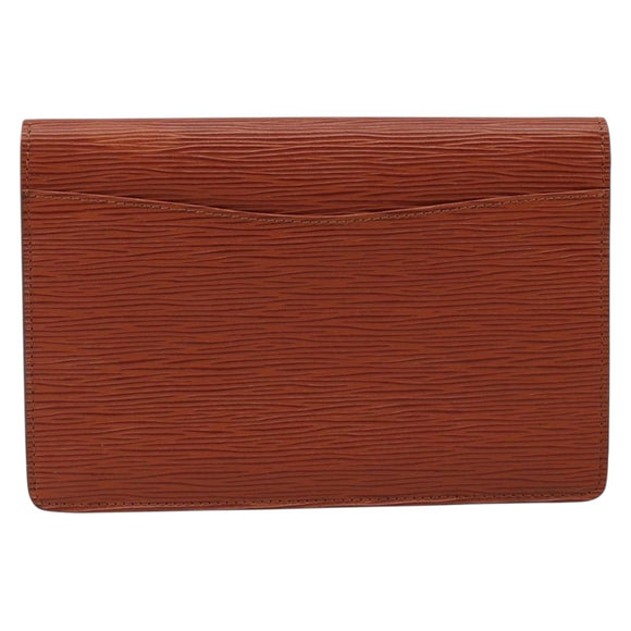 LOUIS VUITTON Epi Montaigne 23 Clutch Bag Brown M52663 LV Auth bs33790
