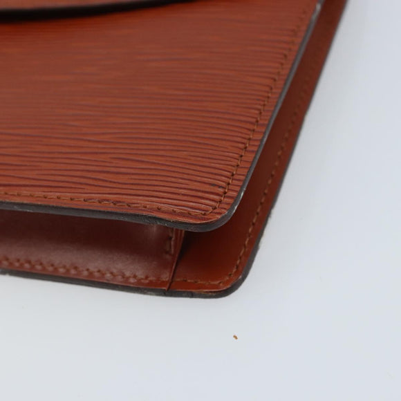 LOUIS VUITTON Epi Montaigne 23 Clutch Bag Brown M52663 LV Auth bs33790