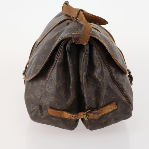 LOUIS VUITTON Monogram Saumur 35 Shoulder Bag M42254 LV Auth bs33791