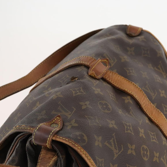 LOUIS VUITTON Monogram Saumur 35 Shoulder Bag M42254 LV Auth bs33791