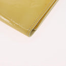 LOUIS VUITTON Monogram Vernis Walker Geldbörse Lime Yellow M91074 LV Auth bs33793-14