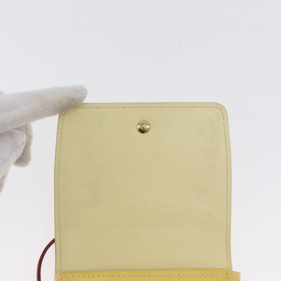 LOUIS VUITTON Monogram Vernis Walker Geldbörse Lime Yellow M91074 LV Auth bs33793