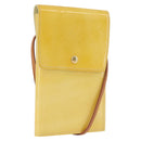 LOUIS VUITTON Monogram Vernis Walker Geldbörse Lime Yellow M91074 LV Auth bs33793-1