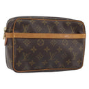 LOUIS VUITTON Monogram Compiegne 23 Clutch Bag M51847 LV Auth bs33796-1