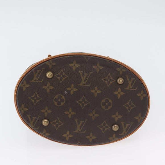 LOUIS VUITTON Monogram Bucket PM Shoulder Bag M42238 LV Auth bs33798