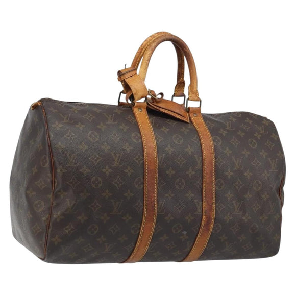 LOUIS VUITTON Monogram Keepall 45 Boston Bag M41428 LV Auth bs33799
